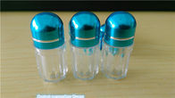 As garrafas de comprimido plásticas pequenas reusáveis esvaziam recipientes plásticos do comprimido para a única cápsula