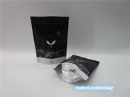 Malotes plásticos pretos/brancos matte que empacotam, levantam-se sacos de café com zíper