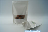 Empacotamento branco Ziplock do saco do petisco do papel de embalagem Favorável ao meio ambiente