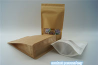 Empacotamento branco Ziplock do saco do petisco do papel de embalagem Favorável ao meio ambiente