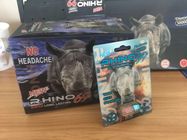Comprimidos masculinos do realce do rinoceronte quente da venda que empacotam a caixa do cartão e de exposição com efeito 3D