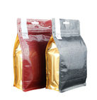 saco de café laminado resealable 500g do empacotamento plástico do alimento da parte inferior lisa do bloco da folha de alumínio 1kg com válvula