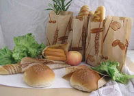 Oilproof levanta-se sacos de papel personalizados Kraft para o pão/Hamburger com logotipo