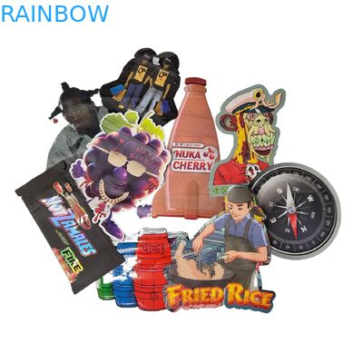 Embalagens comestíveis 3.5g Mylar Bags Ziplock em forma especial Biscoitos de Ervas Dulces