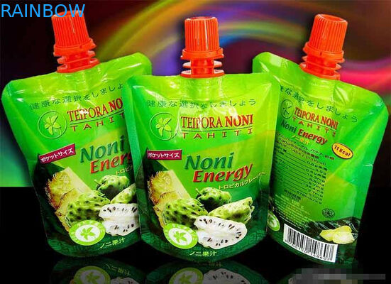 Malote do bico do suco de fruto que empacota com tampão