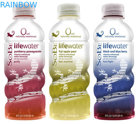 A luva do psiquiatra do PVC etiqueta CMRK/impressão de Pantone para o suco de fruto