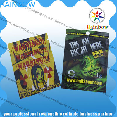 Sacos ervais plásticos de Incens da soldadura térmica, Ziplock do saco da folha de alumínio