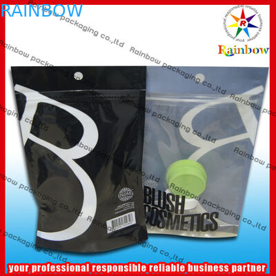 Saco de empacotamento plástico Ziplock de Comestic com o reforço inferior para a loção