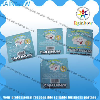 Sacos de plástico ervais do fecho de correr do incenso da nuvem 9 com o zíper para a casa