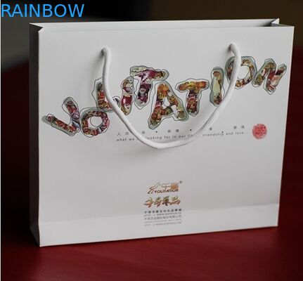 Punho Ecofriendly carimbo quente personalizado dos sacos de papel com prata do logotipo