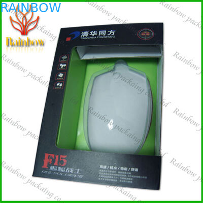 Caixa de papel que empacota com a janela plástica de Transperent para a boca/Electics