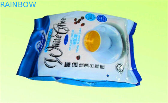 A folha lateral do reforço levanta-se malotes 100 mícrons para o empacotamento do café branco