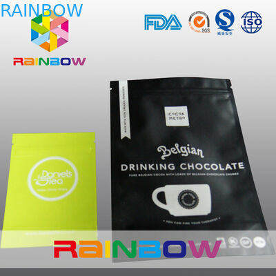 Os três lados lisos selaram o zíper da folha de mylar com furo do hange