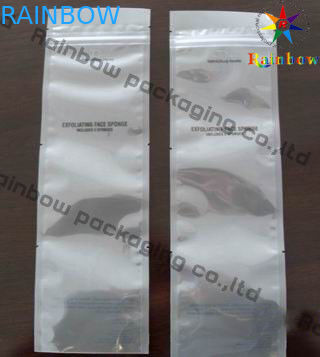 Saco branco Ziplock do malote da folha do selo do lado da árvore laminado com entalhe do rasgo