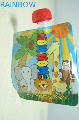 Malote material feito sob encomenda do bico da folha de alumínio do comida para bebé que empacota com impressão completa