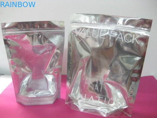 Saco de empacotamento cosmético superior do ANIMAL DE ESTIMAÇÃO/PE do zíper reciclável com parte dianteira clara