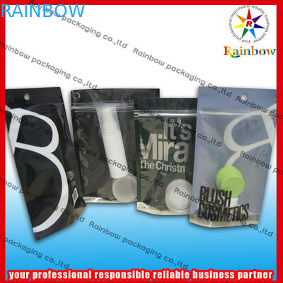 Levante-se a impressão colorida de empacotamento cosmética do saco com Ziplock