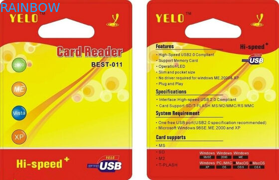 Bloco de bolha feito sob encomenda do espaço livre do logotipo que empacota para o pacote do leitor de cartão