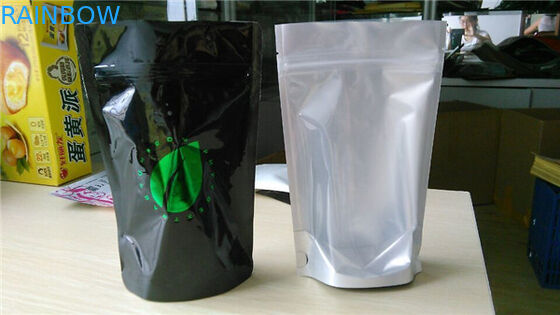 Malote feito sob encomenda da folha da impressão que empacota com o reforço do zíper e da parte inferior para o empacotamento do arroz