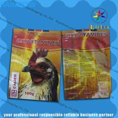 Malote dos alimentos para animais de estimação da impressão colorida com o reforço lateral para o cão/gato/gado/galinha