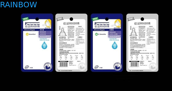 Cartão da bolha da chupeta de Babys que empacota o branco do furo do cair de Europa