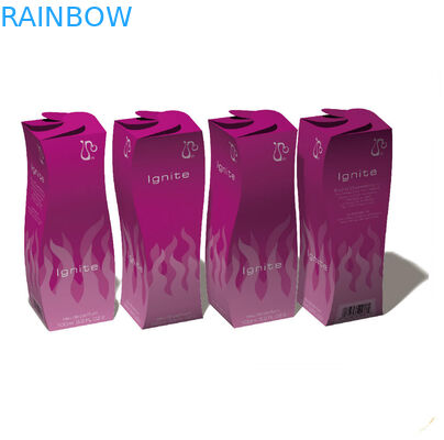 Caixa de papel dos cosméticos vermelhos que empacota o Livro Branco de 350 gramas para a exposição