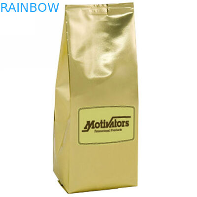 Sacos de plástico Ziplock dourados de Mylar que empacotam a parte superior reciclável do zíper