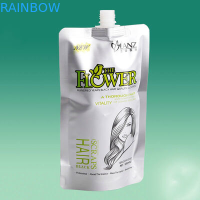 De prata levante-se a folha de empacotamento do malote do bico reciclável para cuidados capilares