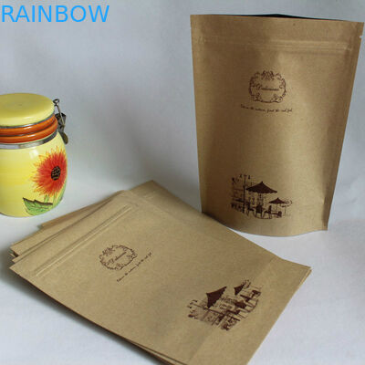 Sacos de papel personalizados recicl, empacotamento do papel de embalagem de feijão de café