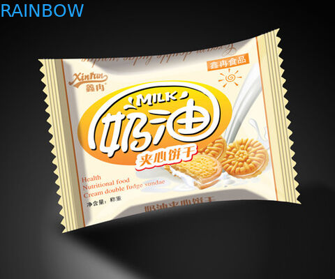 Malotes plásticos transparentes amarelos de creme do PE/NY /PET que empacotam a janela para o alimento do pão