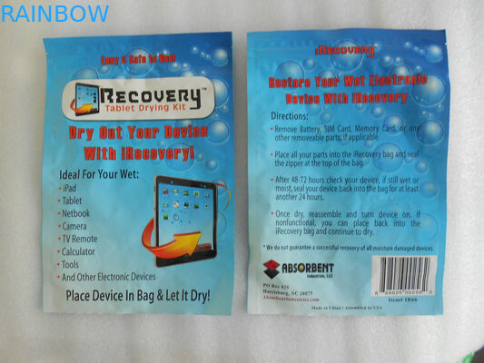 Malote lateral da folha da impressão do selo três que empacota o Ziplock liso para produtos eletrônicos