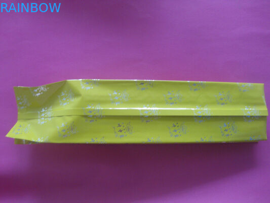 Soldadura térmica de empacotamento lateral da folha de alumínio de feijão de café do amarelo do reforço