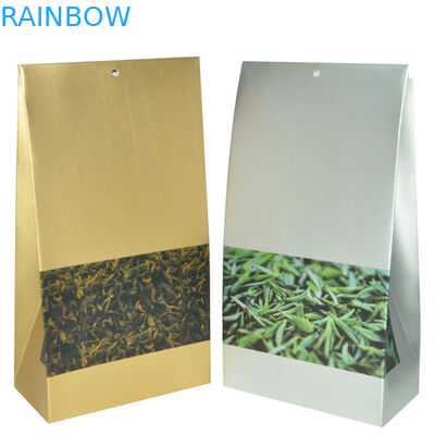 Sacos de café matte impressos do revestimento que empacotam a parte inferior quadrada prateada do Lata-laço