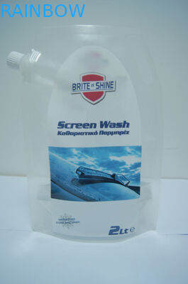 Plásticos transparentes de 2 litros levantam-se a lavagem da tela do malote que empacota/levantam-se sacos do bico para o empacotamento da lavagem