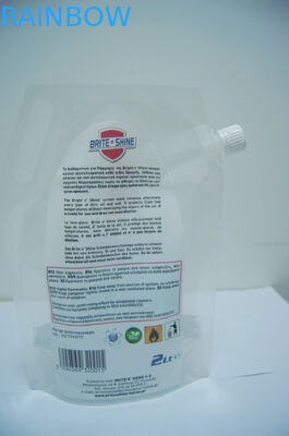 Plásticos transparentes de 2 litros levantam-se a lavagem da tela do malote que empacota/levantam-se sacos do bico para o empacotamento da lavagem