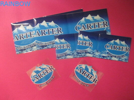 Luva do psiquiatra da garrafa da bebida da água mineral que imprime o calor azul