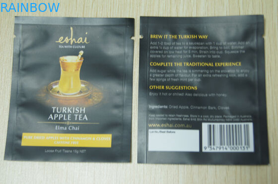 saquinhos de chá 10g de empacotamento pequenos/malote imediato do chá do revestimento de Matt no preto