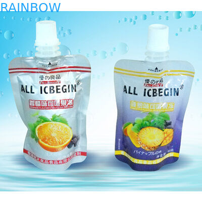 Malote plástico feito sob encomenda do bico para o suco de fruto que empacota/sacos líquidos com bico