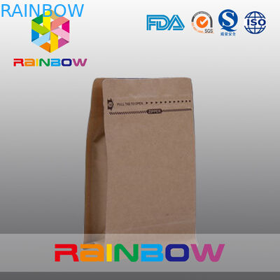 Sacos de papel naturais personalizados de Brown para o empacotamento da carne de vaca seca