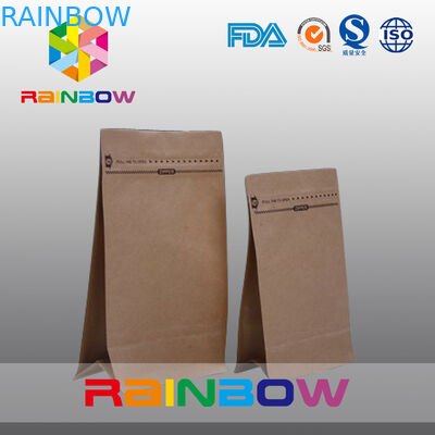 Sacos de papel naturais personalizados de Brown para o empacotamento da carne de vaca seca