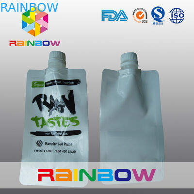 Nylon laminado 3 - malote branco lateral do bico que empacota o logotipo impresso automatizado