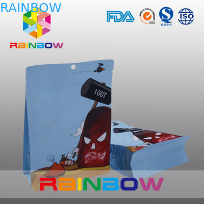 Sacos Resealable do petisco da parte inferior lisa com figura dos desenhos animados para crianças