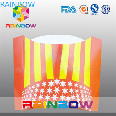 Caixa de empacotamento de dobramento descartável do papel para as batatas fritas que empacotam a caixa