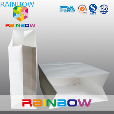 A parte inferior quadrada recicl personalizou sacos de papel/sacos de compras de papel impressos