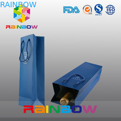 A garrafa de vinho personalizou sacos de papel/saco de papel impresso costume de Kraft com impressão do logotipo