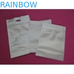 Costume lateral prateado branco folha 3 de alumínio impressa que cozinha o saco com zíper