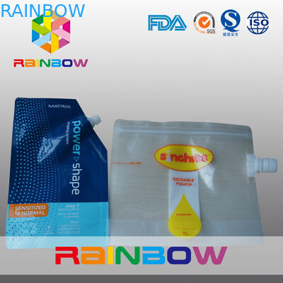 Sacos líquidos recicl material laminados do bico da camada com o zíper para o comida para bebé