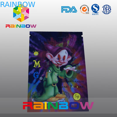 do incenso erval lateral do selo de 5g OMG três saco de empacotamento com zíper