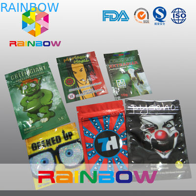 Empacotamento erval do incenso do selo três lateral/saco do zíper pot-pourri da especiaria