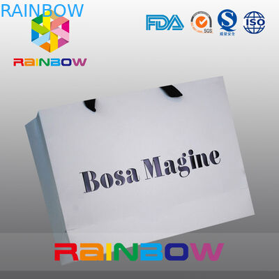 Eco - sacos de papel personalizados amigáveis com o punho para o empacotamento do fato